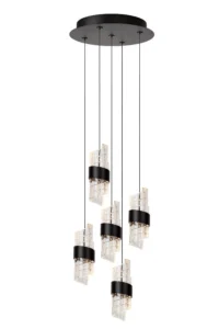 Lucide KLIGANDE - zu00e1vesnu00e9 svetlo - u00d8 30 cm - LED tlmenu00e9 - 5x8W 2700K - u010dierne