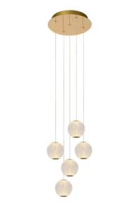Lucide CINTRA - zu00e1vesnu00e9 svetlo - u00d8 32 cm - LED tlmenu00e9 - 5x4,7W 2700K - priehu013eadnu00e9