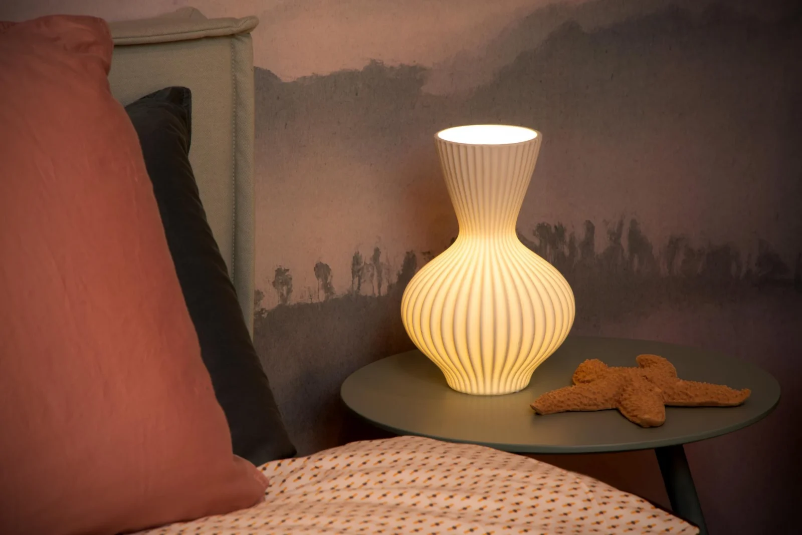 Lucide MOMORO - Stolnu00e1 lampa - 1xE14 - biela