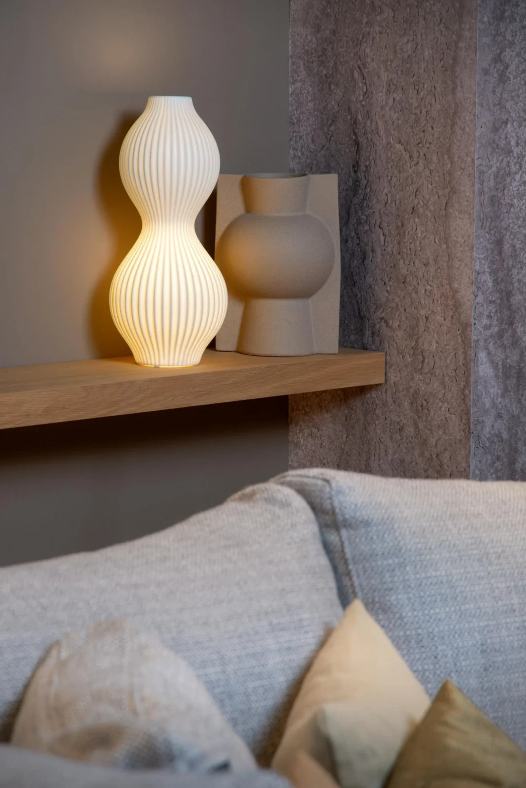 Lucide MOMORO - Stolnu00e1 lampa - 1xE14 - biela