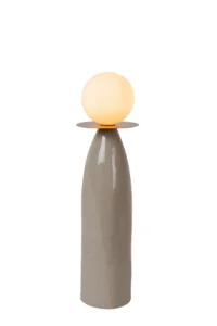 Lucide FIGARO - stolnu00e1 lampa - u00d8 12 cm - 1xG9 - sivu00e1