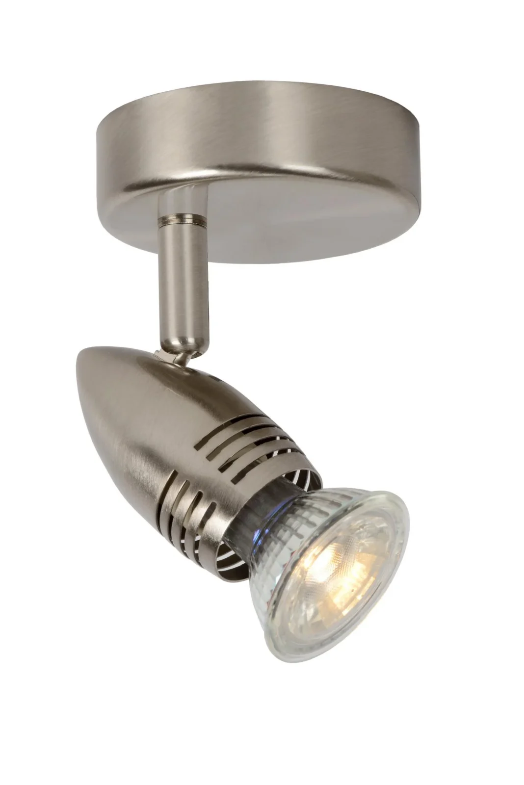 Lucide CARO-LED - Stropnu00e9 reflektory - u00d8 9 cm - LED - GU10 - 1x5W 2700K - Satin Chrome