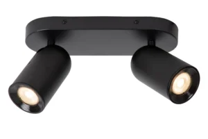 Lucide PUNCH - Stropnu00e9 reflektory - 2xGU10 - u010cierne