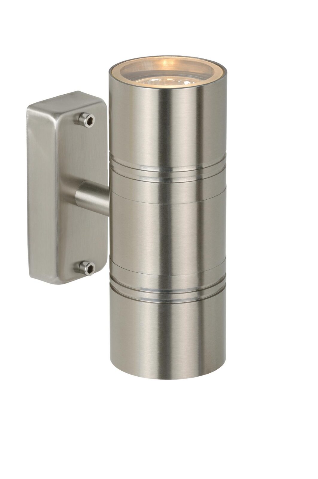 Lucide ARNE-LED - Nu00e1stennu00e9 svetlo vnu00fatornu00e9/vonkaju0161ie - u00d8 6,3 cm - LED - GU10 - 2x5W 2700K - IP44 - Satin Chrome