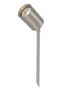 Lucide ARNE-LED - Zu00e1hradnu00fd reflektor - u00d8 6,3 cm - LED - GU10 - 1x5W 2700K - IP44 - Satin Chrome