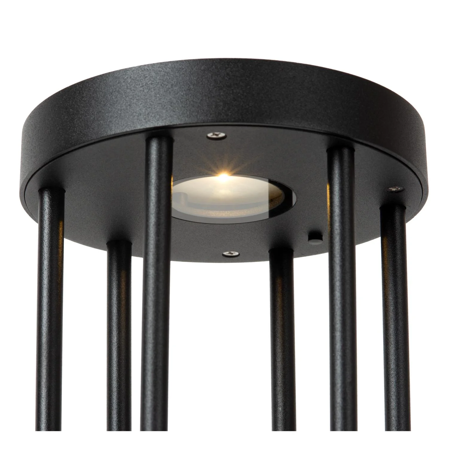 Lucide JACKSON - Stu013apikovu00e9 svetlo - solu00e1rne - u00d8 16 cm - LED tlmenu00e9. - 1x2W 3000K - IP54 - senzor pohybu a du0148a/noci - u010dierny