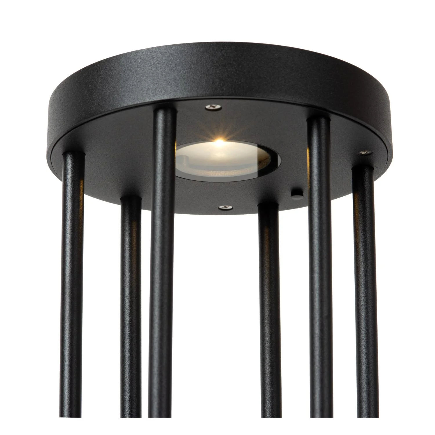 Lucide JACKSON - Stu013apikovu00e9 svetlo - solu00e1rne - u00d8 16 cm - LED tlmenu00e9. - 1x2W 3000K - IP65 - Pohybovu00fd a dennu00fd/nou010dnu00fd senzor - u010dierny