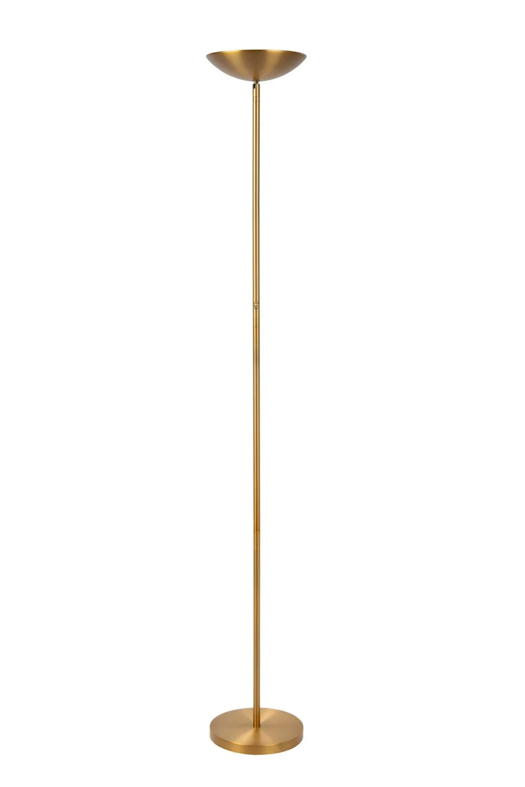 Lucide ZENITH - Stojacia lampa - u00d8 25,4 cm - LED stmievanu00e1. - 1x20W 3000K - matnu00e1 zlatu00e1 / mosadznu00e1