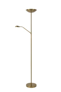 Lucide ZENITH - Podlahovu00e1 u010du00edtacia lampa - LED tlmenu00e1 - 3000K - Matt Gold / Mosadz