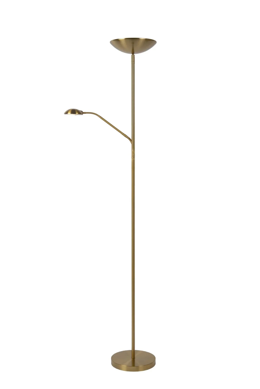 Lucide ZENITH - Podlahovu00e1 u010du00edtacia lampa - LED tlmenu00e1 - 3000K - Matt Gold / Mosadz