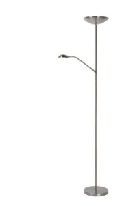Lucide ZENITH - Podlahovu00e1 u010du00edtacia lampa - LED tlmenu00e1 - 3000K - Satin Chrome