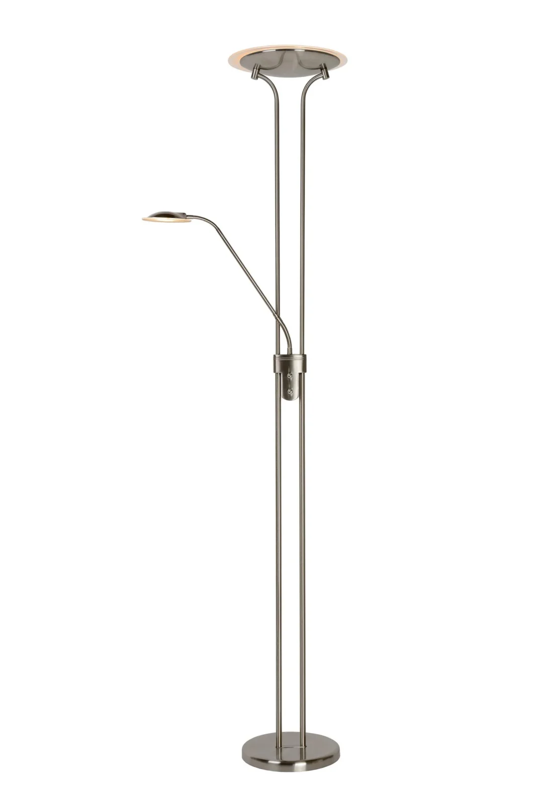 Lucide CHAMPION-LED - Podlahovu00e1 u010du00edtacia lampa - u00d8 30 cm - LED tlmenu00e1. - 3000K - satu00e9novu00fd chru00f3m