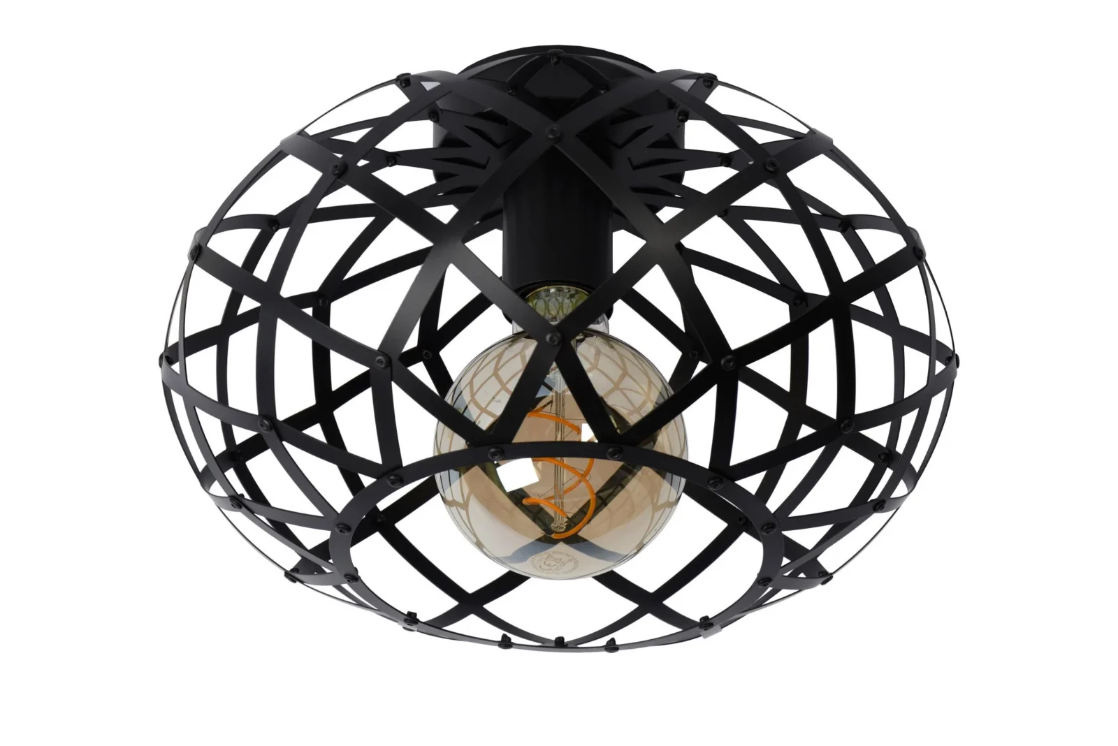 Lucide WOLFRAM - Zapustenu00e9 stropnu00e9 svetlo - u00d8 30 cm - 1xE27 - u010dierne