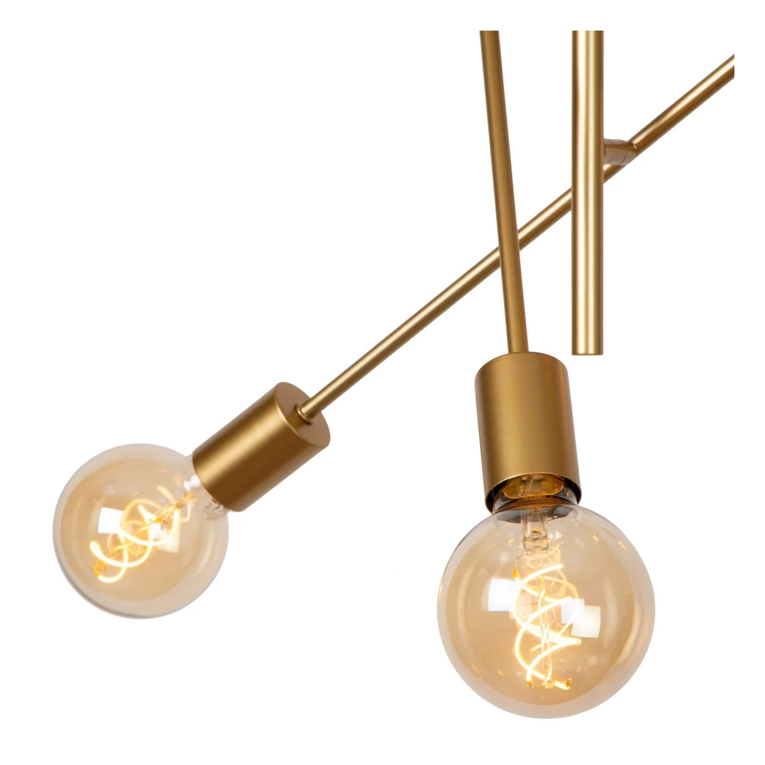 Lucide LESTER - Zapustenu00e9 stropnu00e9 svetlo - 6xE27 - Matt Gold / Brass