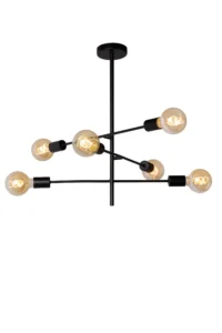 Lucide LESTER - Zapustenu00e9 stropnu00e9 svetlo - 6xE27 - u010dierne