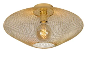 Lucide MESH - Zapustenu00e9 stropnu00e9 svetlo - u00d8 45 cm - 1xE27 - Matt Gold / Brass