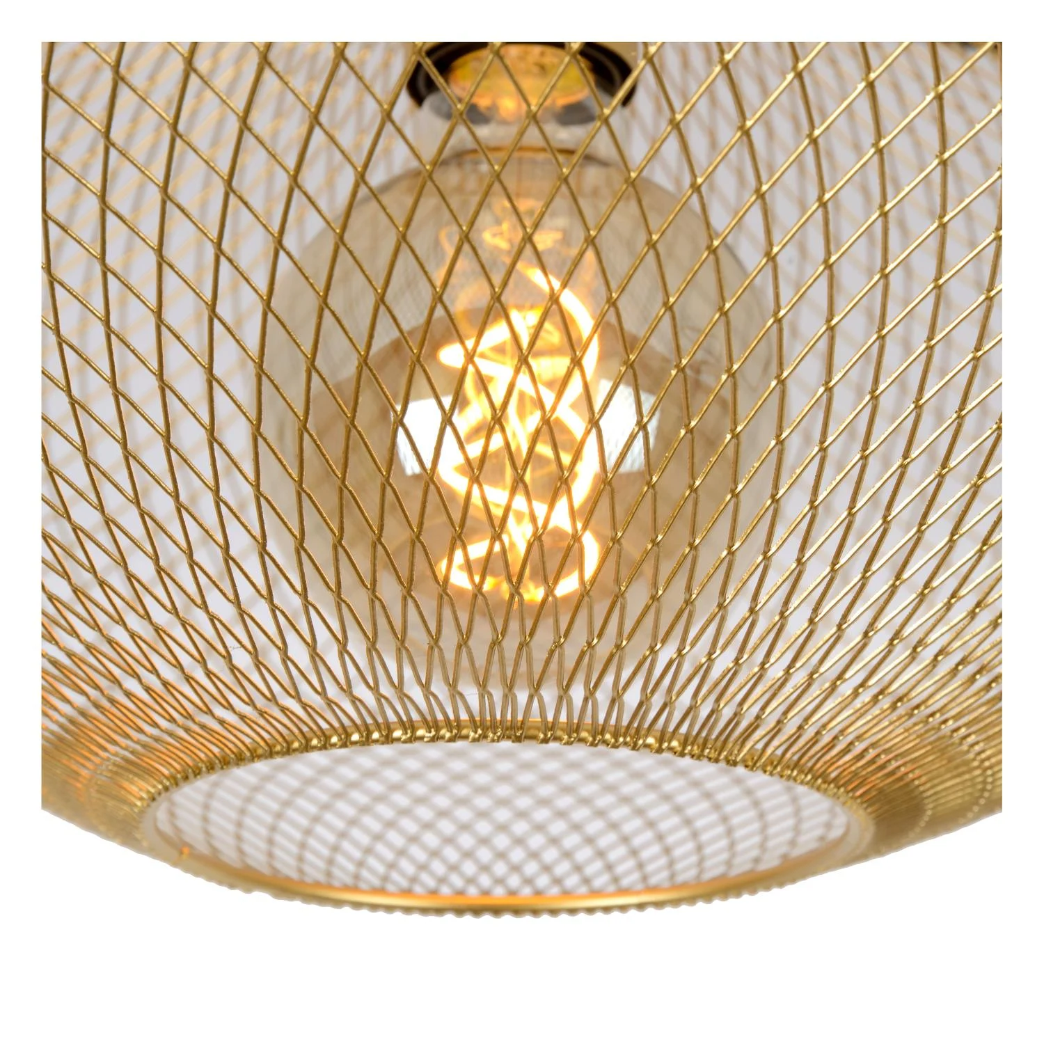 Lucide MESH - Zapustenu00e9 stropnu00e9 svetlo - u00d8 45 cm - 1xE27 - Matt Gold / Brass