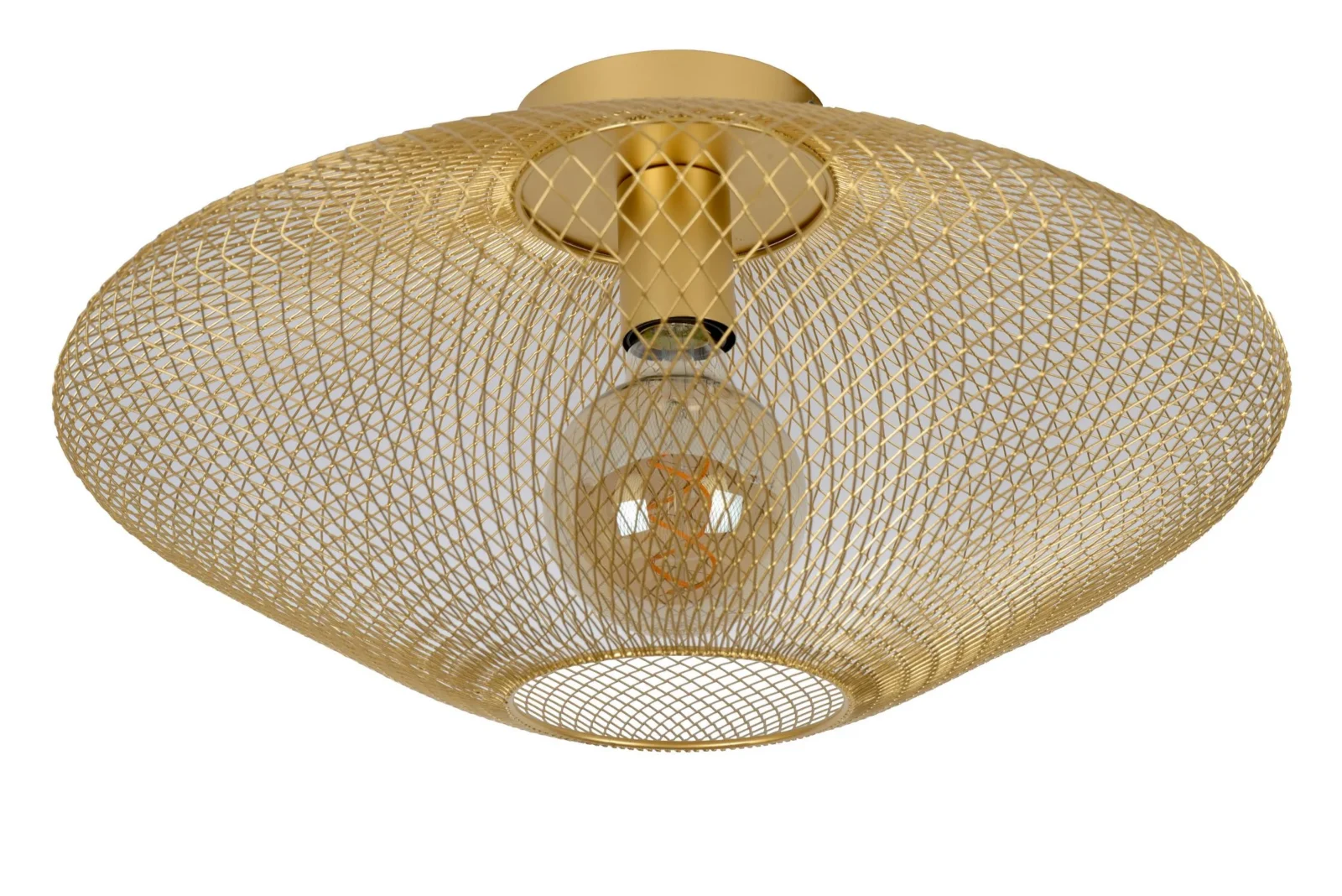 Lucide MESH - Zapustenu00e9 stropnu00e9 svetlo - u00d8 45 cm - 1xE27 - Matt Gold / Brass