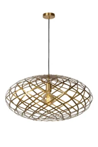 Lucide WOLFRAM - Zu00e1vesnu00e9 svetlo - u00d8 65 cm - 1xE27 - Matt Gold / Brass