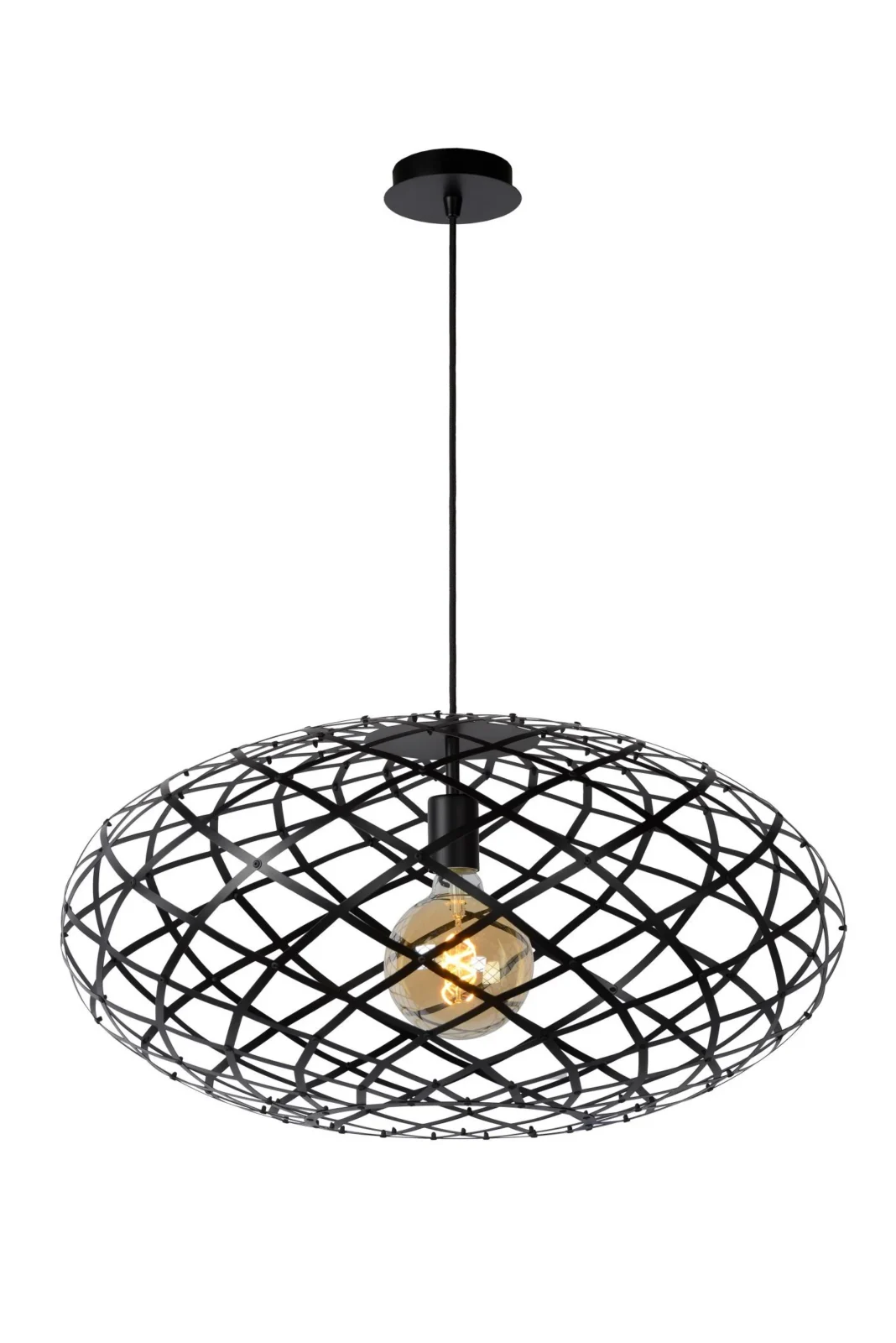 Lucide WOLFRAM - zu00e1vesnu00e9 svetlo - u00d8 65 cm - 1xE27 - u010dierne