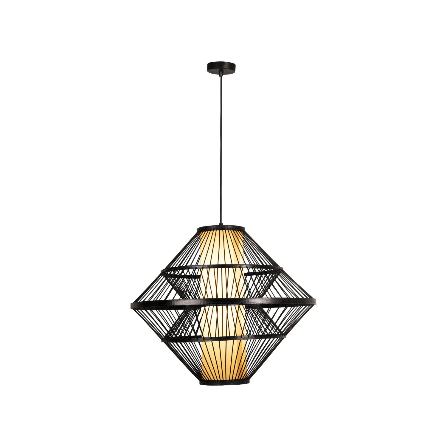 Lucide PASQUINO - Zu00e1vesnu00e9 svetlo - u00d8 60 cm - 1xE27 - u010cierna | Essential