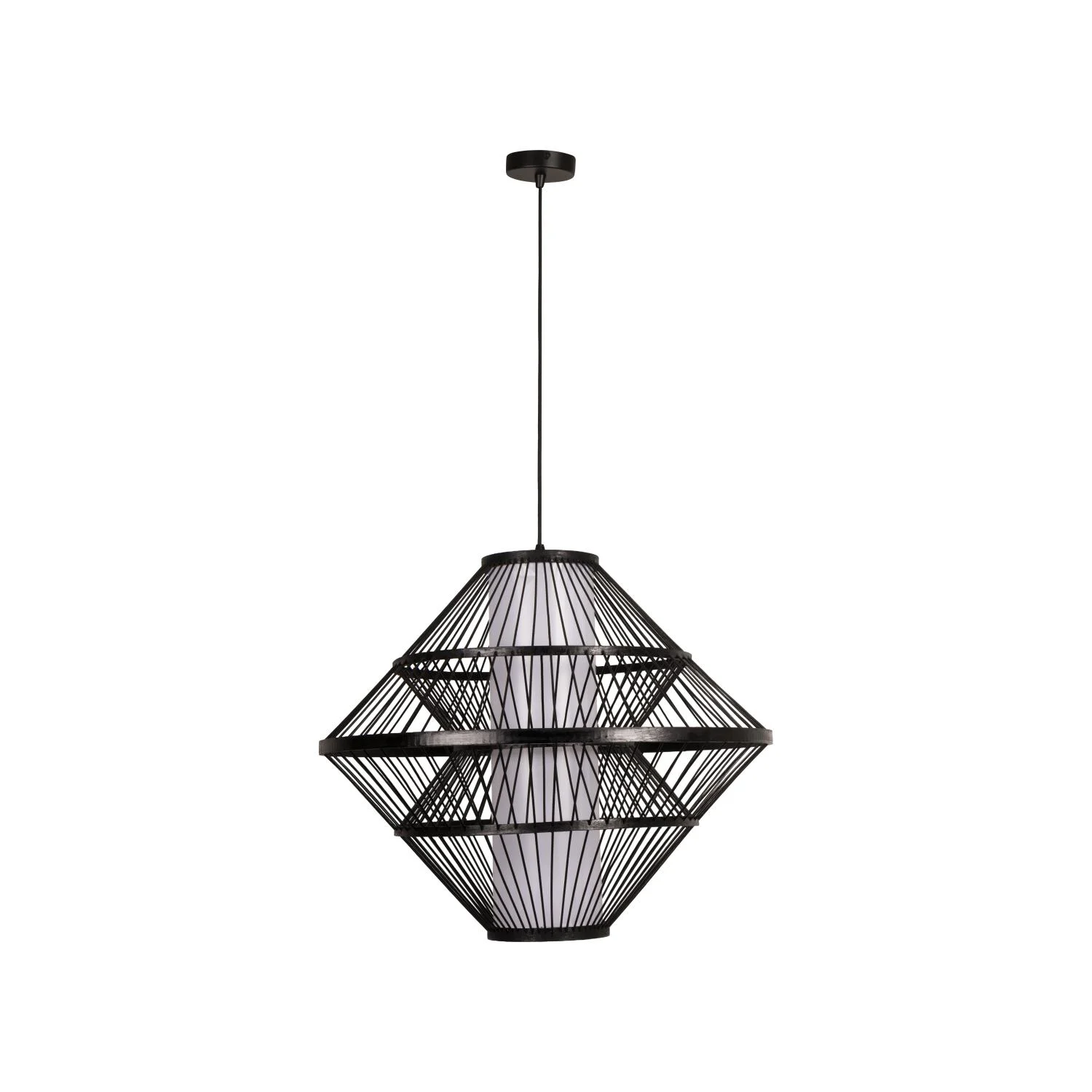 Lucide PASQUINO - Zu00e1vesnu00e9 svetlo - u00d8 60 cm - 1xE27 - u010cierna | Essential