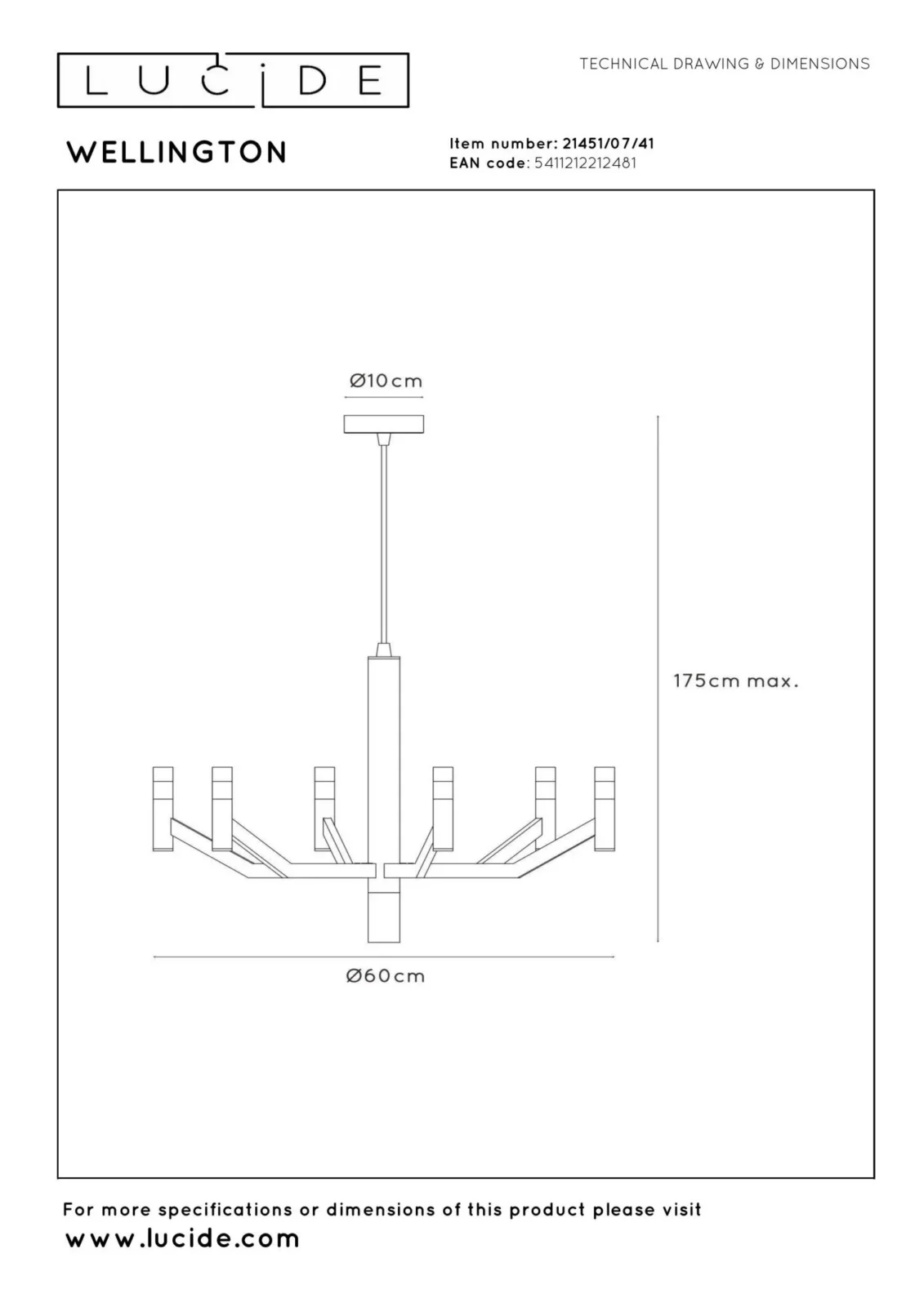 Lucide WELLINGTON - Zu00e1vesnu00e9 svetlo - u00d8 60 cm - LED Dim. - G9 - 2700K - Taupe - Vibes