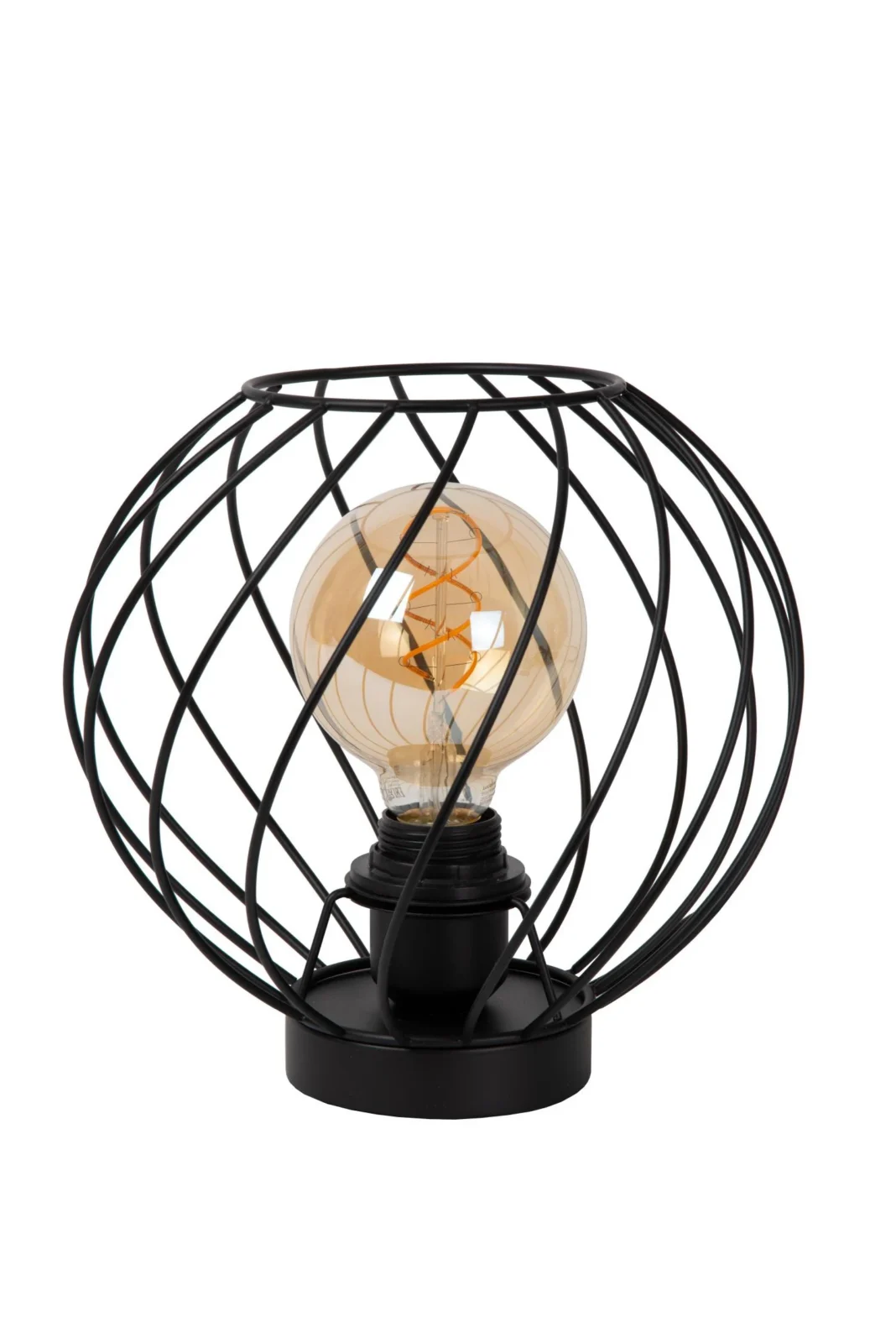 Lucide DANZA - Stolnu00e1 lampa - u00d8 25 cm - 1xE27 - u010dierna