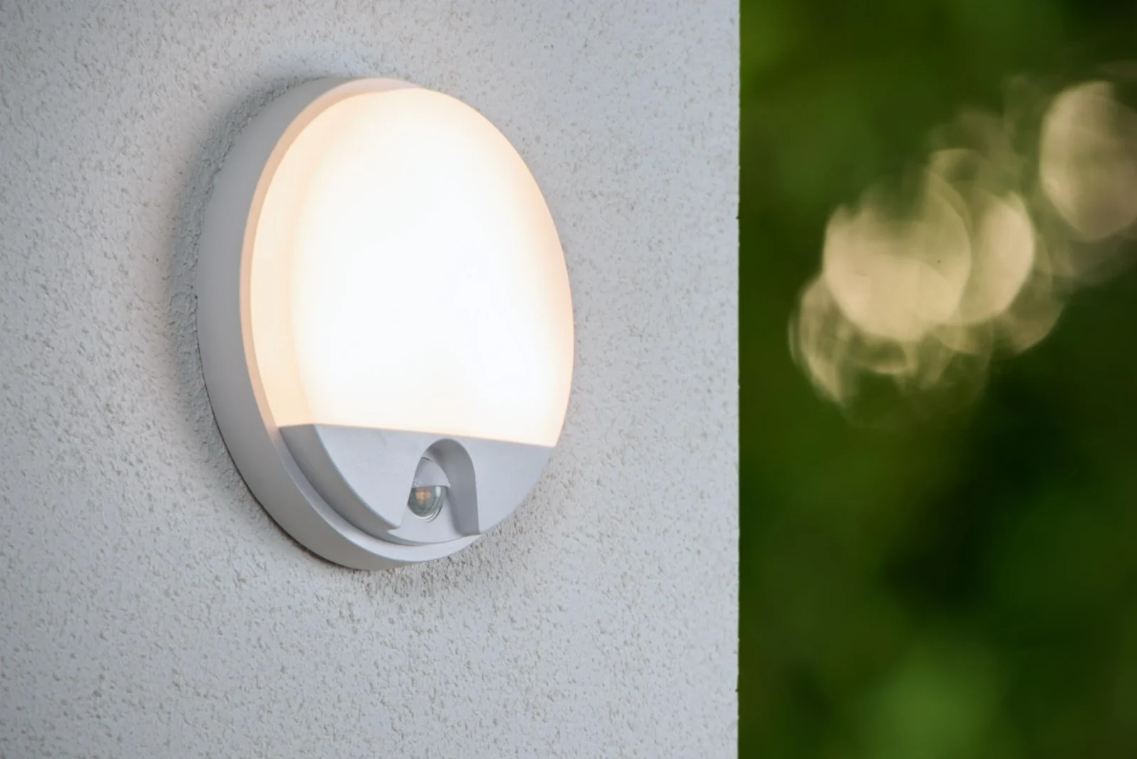 Lucide HUPS IR - Nu00e1stennu00e9 svetlo vnu00fatornu00e9/vonkaju0161ie - u00d8 21 cm - LED - 1x10W 3000K - IP54 - Pohybovu00fd senzor - biely