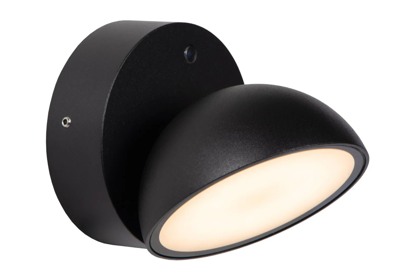 Lucide FINN - Nu00e1stennu00e9 svetlo vnu00fatornu00e9/vonkaju0161ie - LED - 1x12W 3000K - IP54 - dennu00fd/nou010dnu00fd senzor - u010dierny