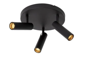Lucide GRADO - Stropnu00e9 reflektory - u00d8 25 cm - 3xGU10 (MR11) - u010dierna