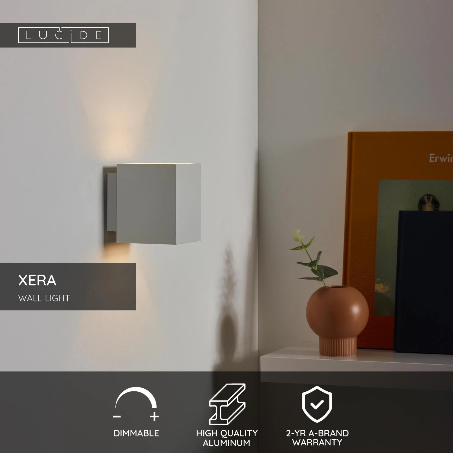 Lucide XERA - Nu00e1stennu00e9 svetlo - 1xG9 - Biela