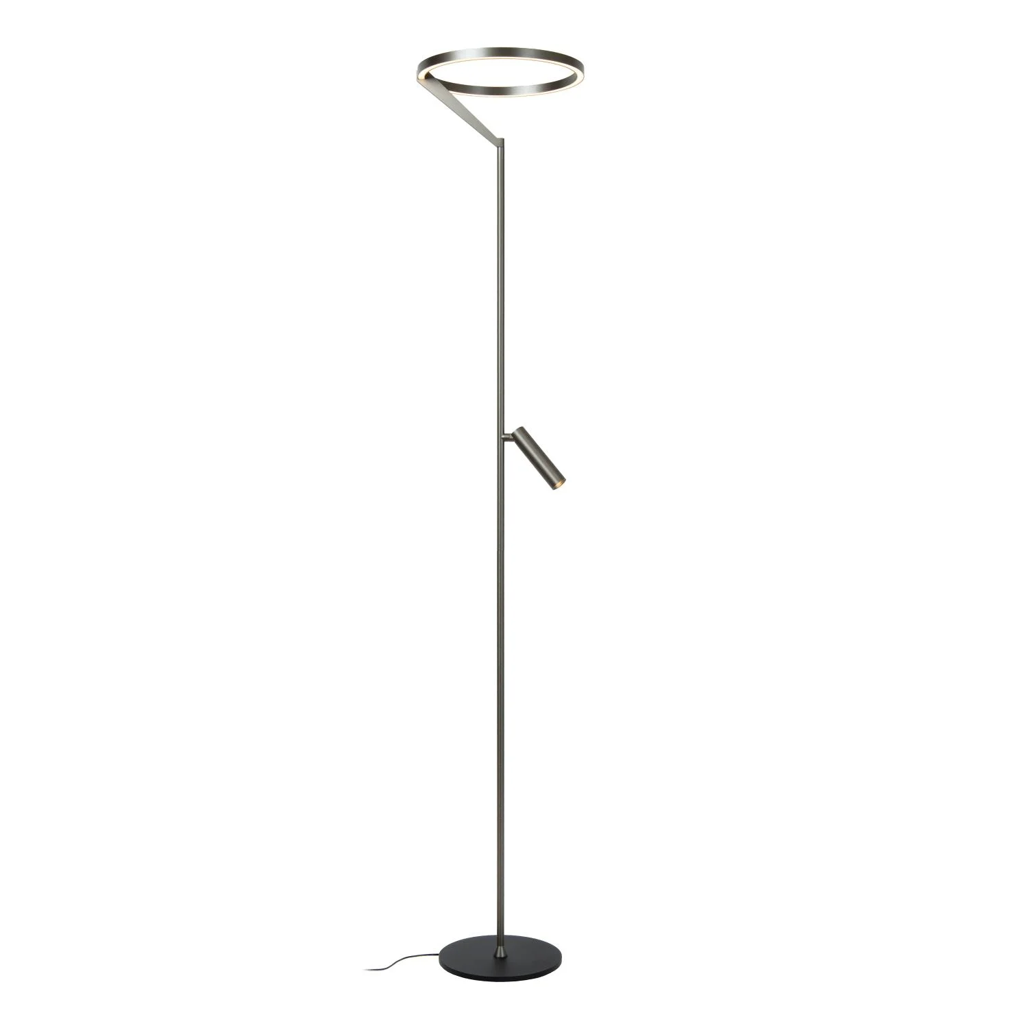 Lucide POTLESK - Stojacia lampa - u00d8 33 cm - LED tlmenu00e1. - CCT - 2700K/4000K - Sivu00e9 u017eelezo | Pru00e9miovu00e9