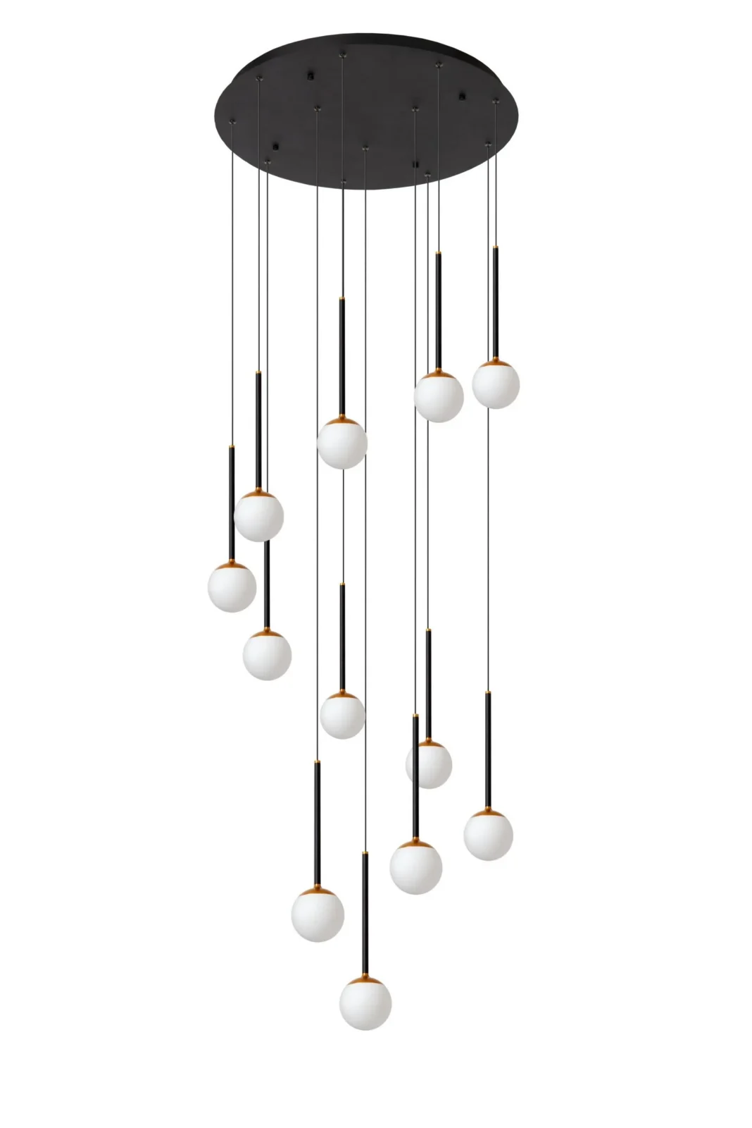Lucide CALINA - zu00e1vesnu00e9 svetlo - u00d8 69,9 cm - LED tlmenu00e9 - 12x7,7W 2700K - u010dierna | Pru00e9miovu00e9