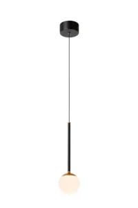 Lucide CALINA - Zu00e1vesnu00e9 svetlo - u00d8 9,9 cm - LED tlmenu00e1 - CCT - 1x7W 2200K/3300K - s vymeniteu013enu00fdm LED modulom - u010dierna | Pru00e9miovu00e9