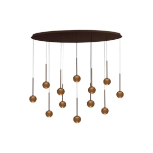 Lucide CALINA - zu00e1vesnu00e9 svetlo - LED tlmenu00e9. - CCT - 12x7W 2200K/3300K - s vymeniteu013enu00fdm LED modulom - Coffee | Pru00e9miovu00e9