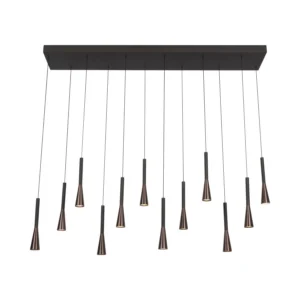 Lucide JOAKIM - zu00e1vesnu00e9 svetlo - LED tlmenu00e9. - CCT - 12x7W 2700K/4000K - s vymeniteu013enu00fdm LED modulom - Coffee | Pru00e9miovu00e9