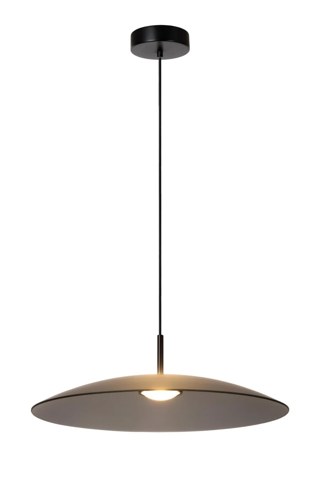Lucide MENGA - Zu00e1vesnu00e9 svetlo - u00d8 60 cm - LED tlmenu00e9 - 1x18,6W 2700K - Smoke Grey | Pru00e9miovu00e9