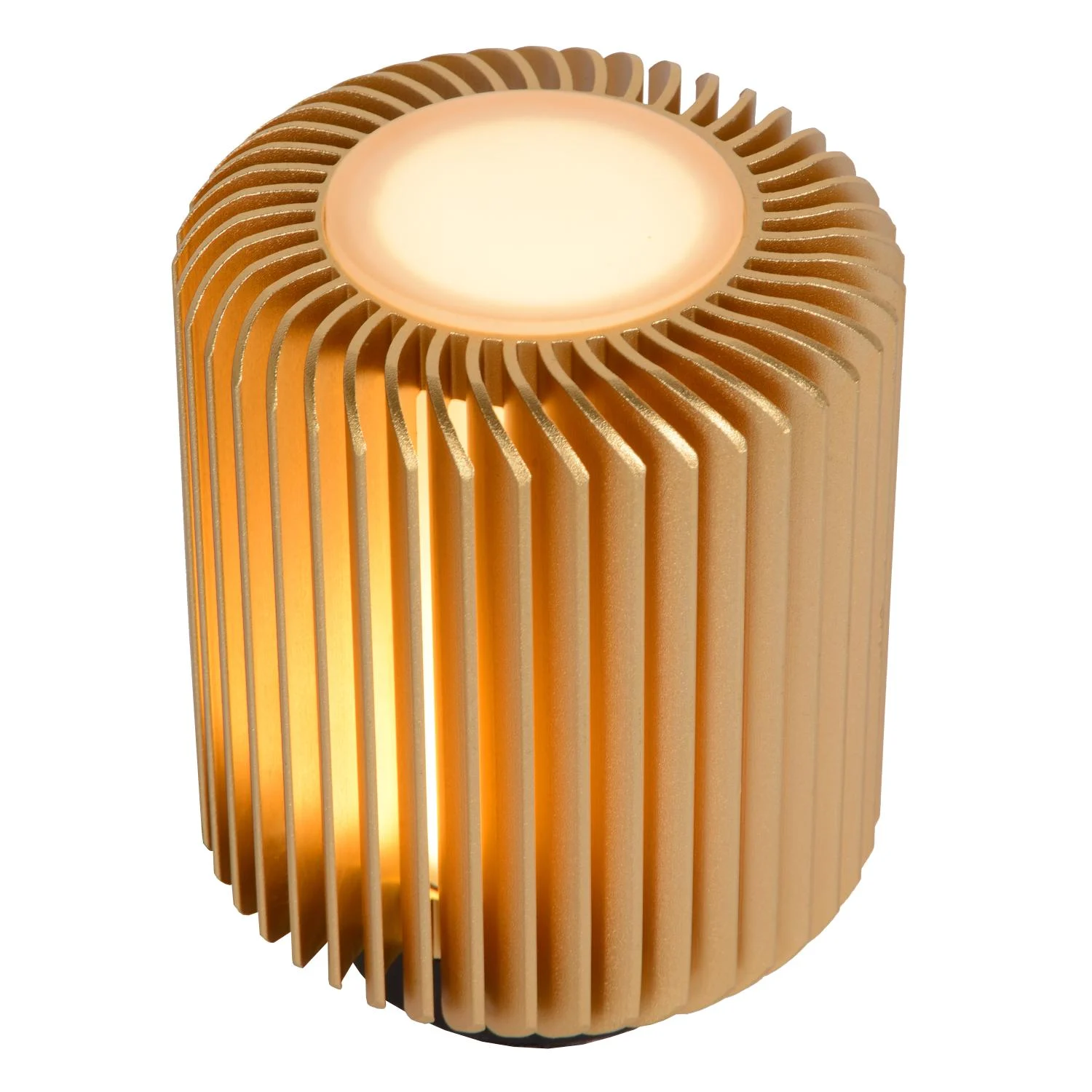 Lucide TURBIN - Stolnu00e1 lampa - u00d8 10,6 cm - LED - 1x5W 3000K - Matt Gold / Brass