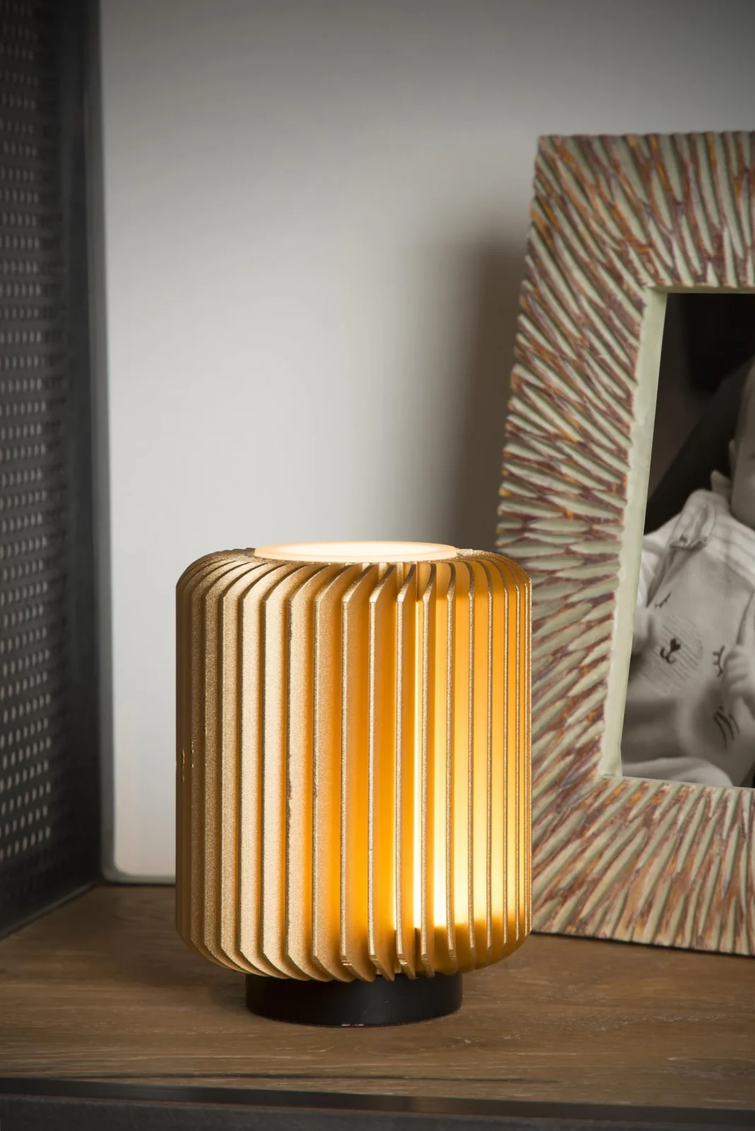 Lucide TURBIN - Stolnu00e1 lampa - u00d8 10,6 cm - LED - 1x5W 3000K - Matt Gold / Brass