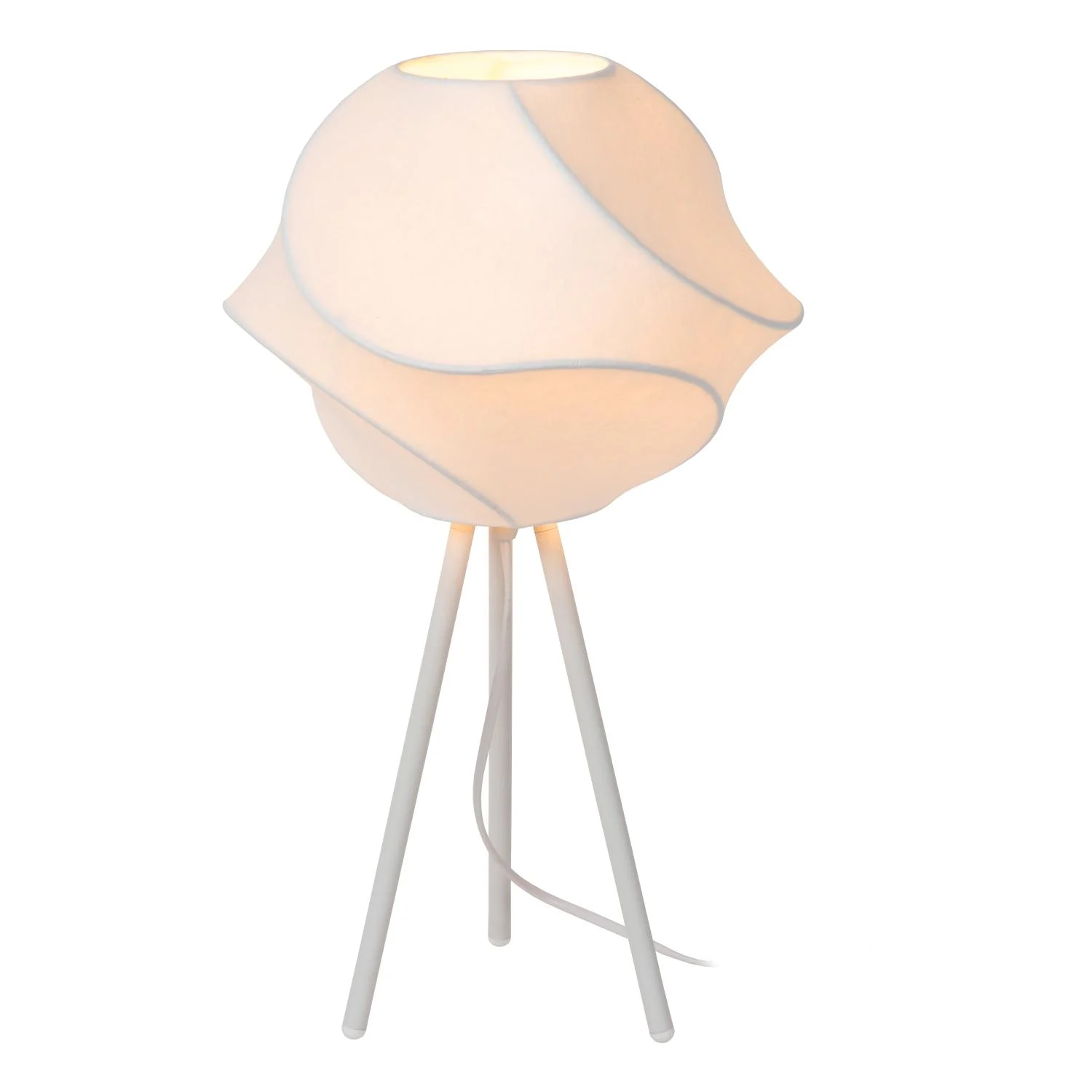 Lucide LA VAGUE - Stolnu00e1 lampa - u00d8 30 cm - 1xE27 - biela - Essential