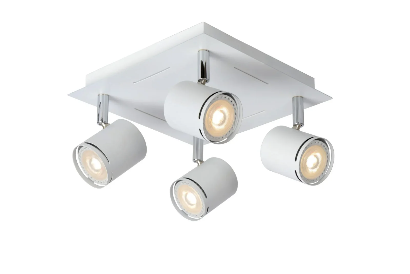 Lucide RILOU - Stropnu00e9 reflektor - LED tlmenu00e9. - GU10 - 4x5W 3000K - biela