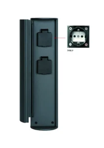 Lucide POWERPOINT - Vonkaju0161u00ed stu013apik zu00e1suvky u2013 Zu00e1suvky s uzemnenu00edm u2013 Typ F - EUR/RUS u0161tandard - u00d8 10 cm - IP44 u2013 Antracit