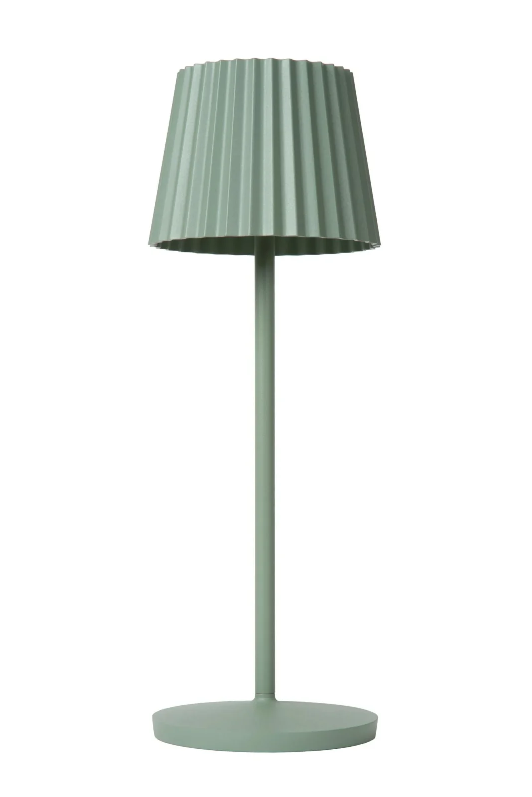 Lucide JUSTINE - Nabu00edjateu013enu00e1 stolnu00e1 lampa do interiu00e9ru/exteriu00e9ru - Batu00e9riovu00fd balu00edk - LED tlmenu00fd. - 1x2W 2700K - IP54 - S bezdru00f4tovou nabu00edjacou podlou017ekou - Zelenu00e1