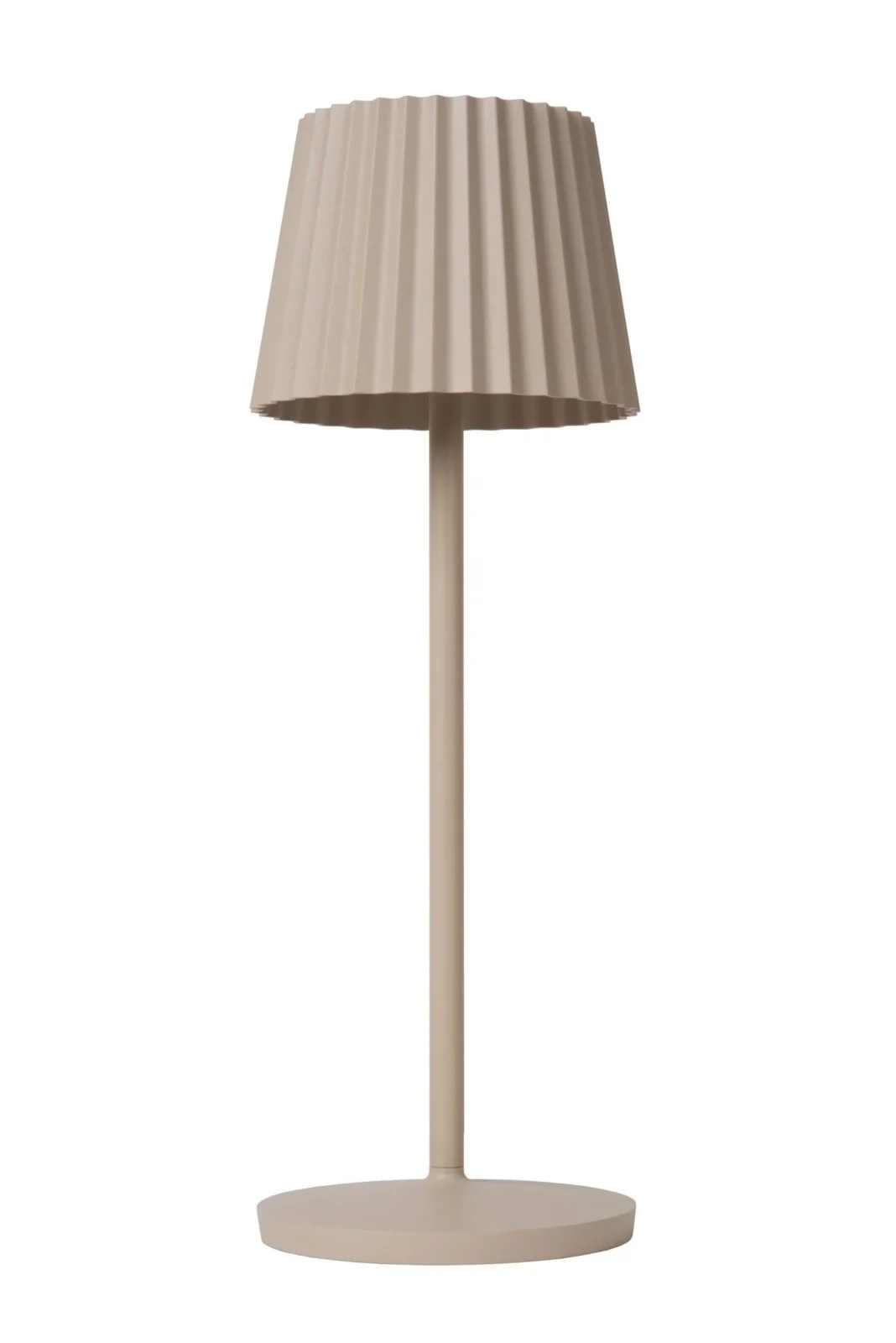 Lucide JUSTINE - Nabu00edjateu013enu00e1 stolnu00e1 lampa do interiu00e9ru/exteriu00e9ru - batu00e9riovu00fd balu00edk - LED tlmenu00fd. - 1x2W 2700K - IP54 - s bezdru00f4tovou nabu00edjacou podlou017ekou - kru00e9movu00e1