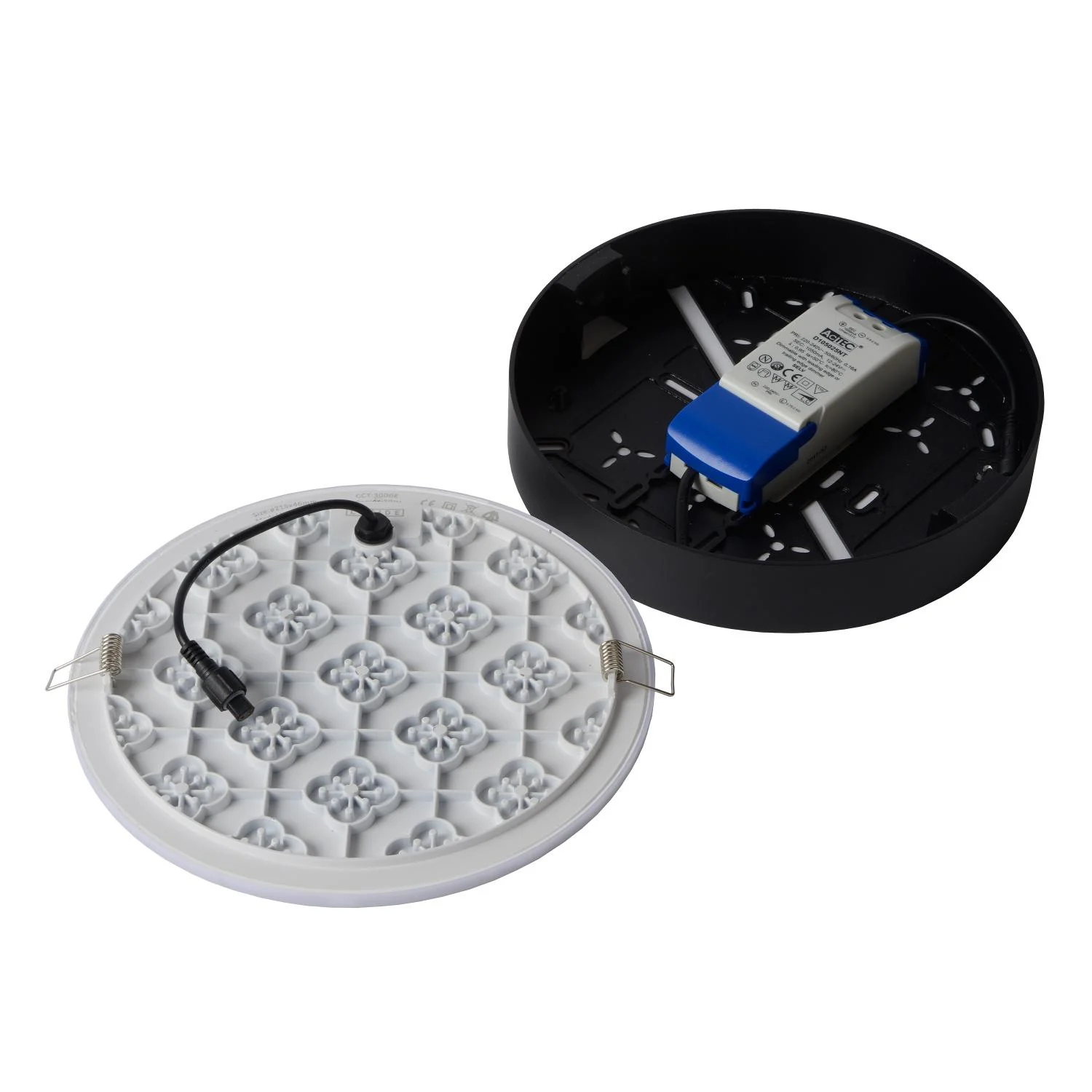 Lucide CERES-LED - zapu00fau0161u0165acie stropnu00e9 svetlo Ku00fapeu013eu0148a - u00d8 21,5 cm - LED stmievanu00e1. - 1x30W 3000K - IP44 - u010dierna