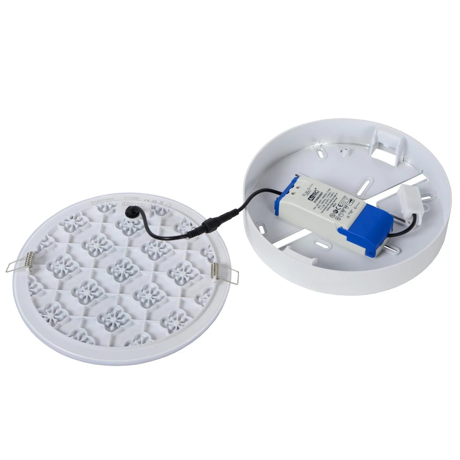 Lucide CERES-LED - Zapustenu00e9 stropnu00e9 svetlo Ku00fapeu013eu0148a - u00d8 21,5 cm - LED stmievanu00e1. - 1x30W 3000K - IP44 - biela