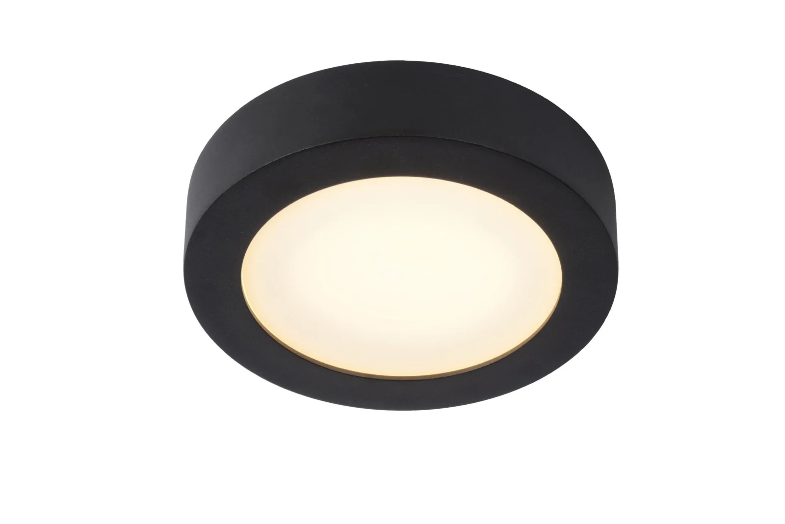 Lucide BRICE-LED - Spu00fau0161u0165acie stropnu00e9 svetlo Ku00fapeu013eu0148a - u00d8 18 cm - LED stmievanu00e1. - 1x12W 3000K - IP44 - u010dierna