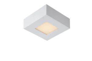 Lucide BRICE-LED - Spu00fau0161u0165acie stropnu00e9 svetlo Ku00fapeu013eu0148a - LED tlmenu00e9. - 1x8W 3000K - IP44 - biela