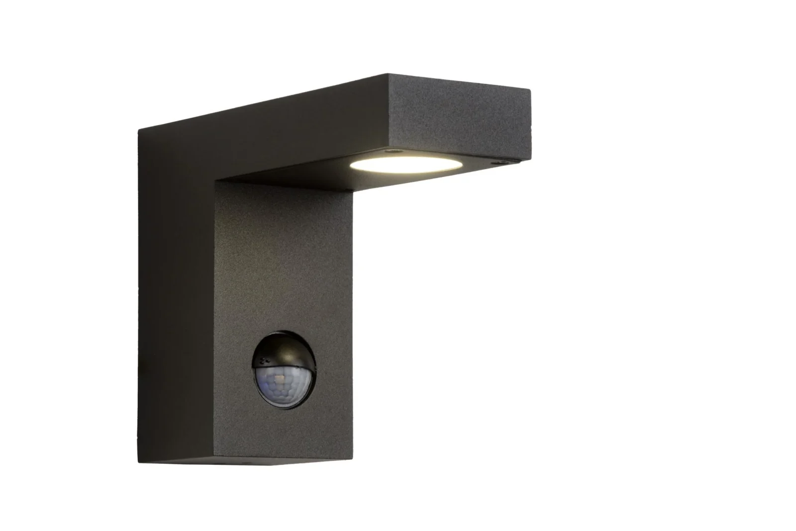 Lucide TEXAS-IR - Nu00e1stennu00e9 reflektor / Nu00e1stennu00e9 svetlo vnu00fatornu00e9/vonkaju0161ie - LED - 1x7W, 3000K - IP54 - Pohybovu00fd a dennu00fd/nou010dnu00fd senzor (deaktivovateu013enu00fd) - Antracit